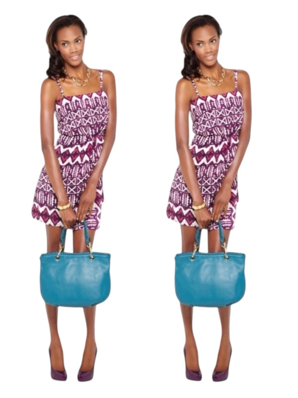 Yoana Baraschi x Anthropologie  Tribal Print Faux Wrap Mini Dress  Pink Red 8 - Picture 14 of 16